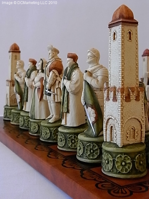 Henry VIII Hand Painted Theme Chess Set